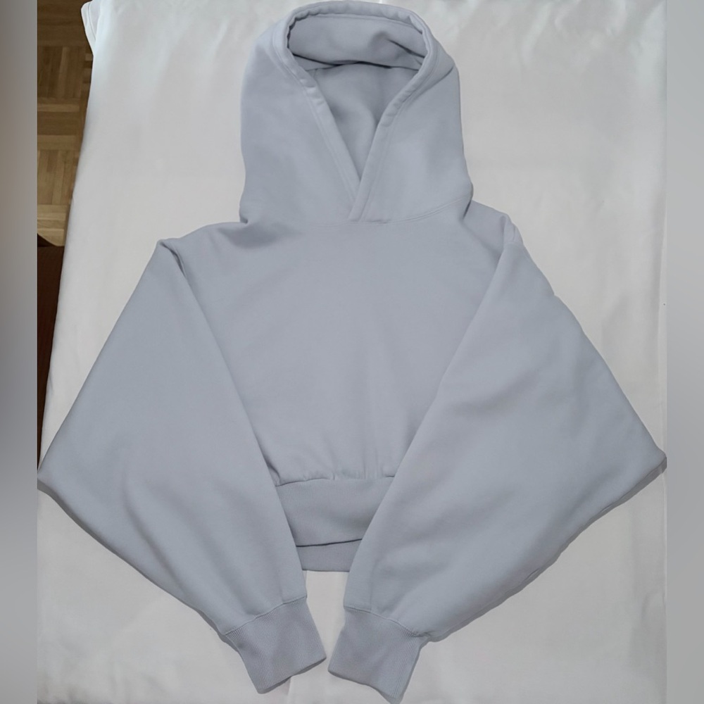 SWS Active Perfect Crop Baby Blue Hoodie